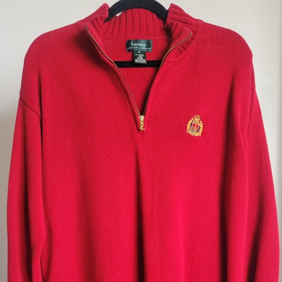 Lauren Ralph Lauren Sweaters - CLEARANCE - Ralph Lauren Vintage Cable Knit Sweater w/Logo (Size XL)